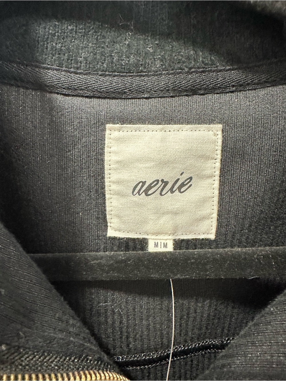 aerie Black Cropped Corduroy Utility Jacket - Picture 2 of 6